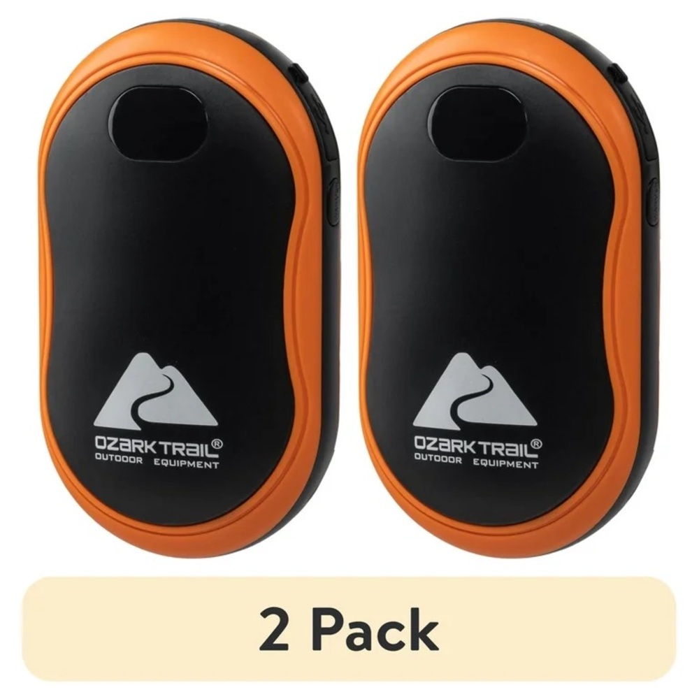 2 pack Ozark Trail 5200mAh Rechargeable Portable 3 Temp Hand Warmers NWT